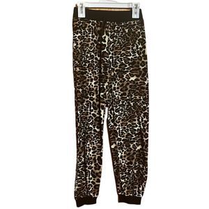 •LULU LUV•LITTLE GIRLS LEOPARD PRINT JOGGER LEGGING IN SIZE 14/16